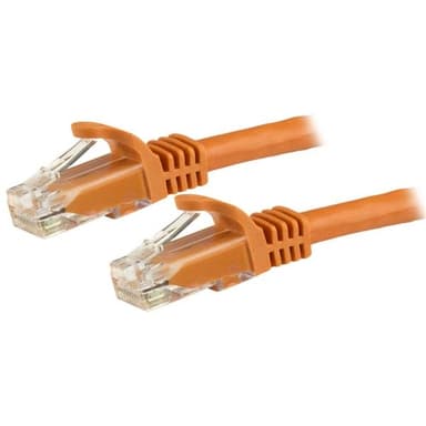 StarTech.com Cat6-patchkabel med hakfria RJ45-kontakter – 3 m, orange, 3 m, Ca
