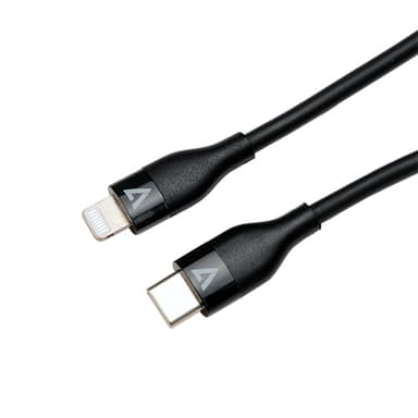 V7 V7USBCLGT-1M, 1 m, USB C, Lightning, USB 2.0, 480 Mbit/s, Svart