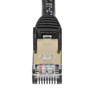 StarTech.com 6ASPAT10MBK, 10 m, Cat6a, S/UTP (STP), RJ-45, RJ-45