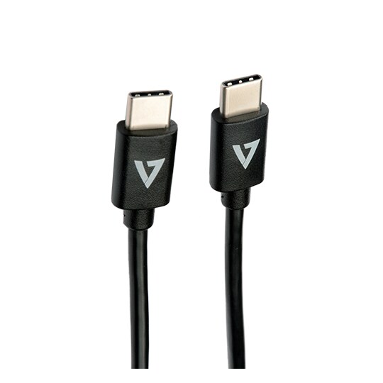 V7 V7USB2C-2M, 2 m, USB C, USB C, USB 2.0, 480 Mbit/s, Musta