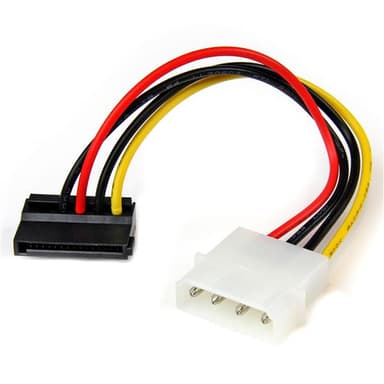 StarTech.com 15 cm 4-stifts Molex till vänstervinklad SATA-strömkabeladapter,