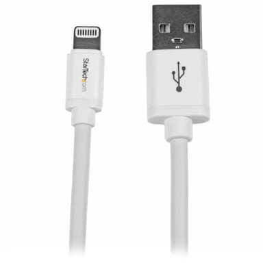 StarTech.com USBLT2MW, 2 m, Lightning, USB A, Uros, Uros, Valkoinen