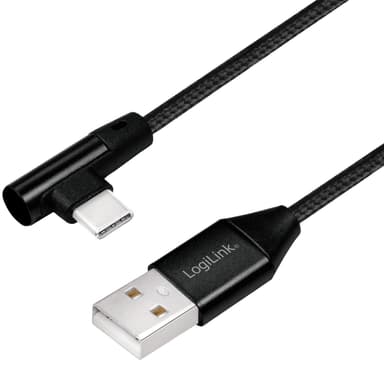 Kulma USB-C-kaapeli USB 2.0 Max 3A 1m