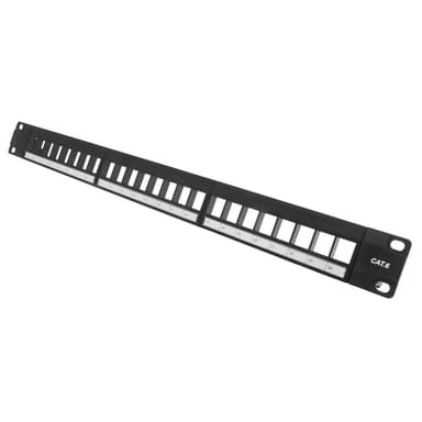 TRIAX Patch Panel 19"" 1U Keystone CAT6 UTP 24 Porttia