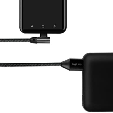 Kulma USB-C-kaapeli USB 2.0 Max 3A 1m