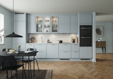 Epoq Trend Hazy Blue pohjakulman kaapinovi keittiöön