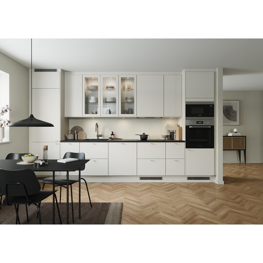 Epoq Trend Warm White lasinen kaapinovi keittiöön 30x70 cm