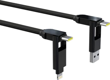 Rolling Square InCharge XL moniporttinen kaapeli (musta)