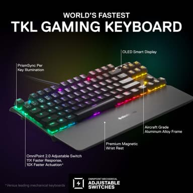 SteelSeries Apex Pro TKL pelinäppäimistö (tenkeyless)