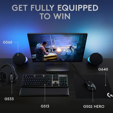 Logitech G513 pelinäppäimistö  (Romer-G Linear kytkimet)