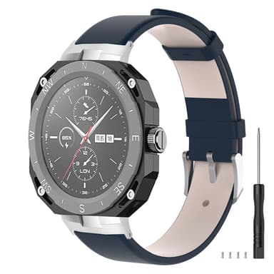 Ranneke PU-nahkaa Tummansininen Huawei Watch GT Cyber