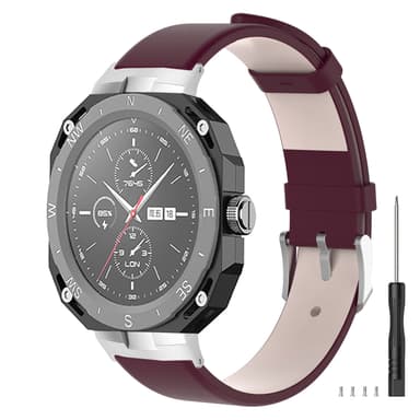 Ranneke PU-nahkaa fuksia Huawei Watch GT Cyber