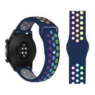 Kellon hihna silikonia Sininen 22 mm Samsung Galaxy Watch 3 45mm/Gear S3 Classic, Huawei Watch 3, Honor Watch GS 3, Xiaomi Watch S1, Garmin Vivoactive 4/Venus 2, Fossil Gen 5 Carlyle