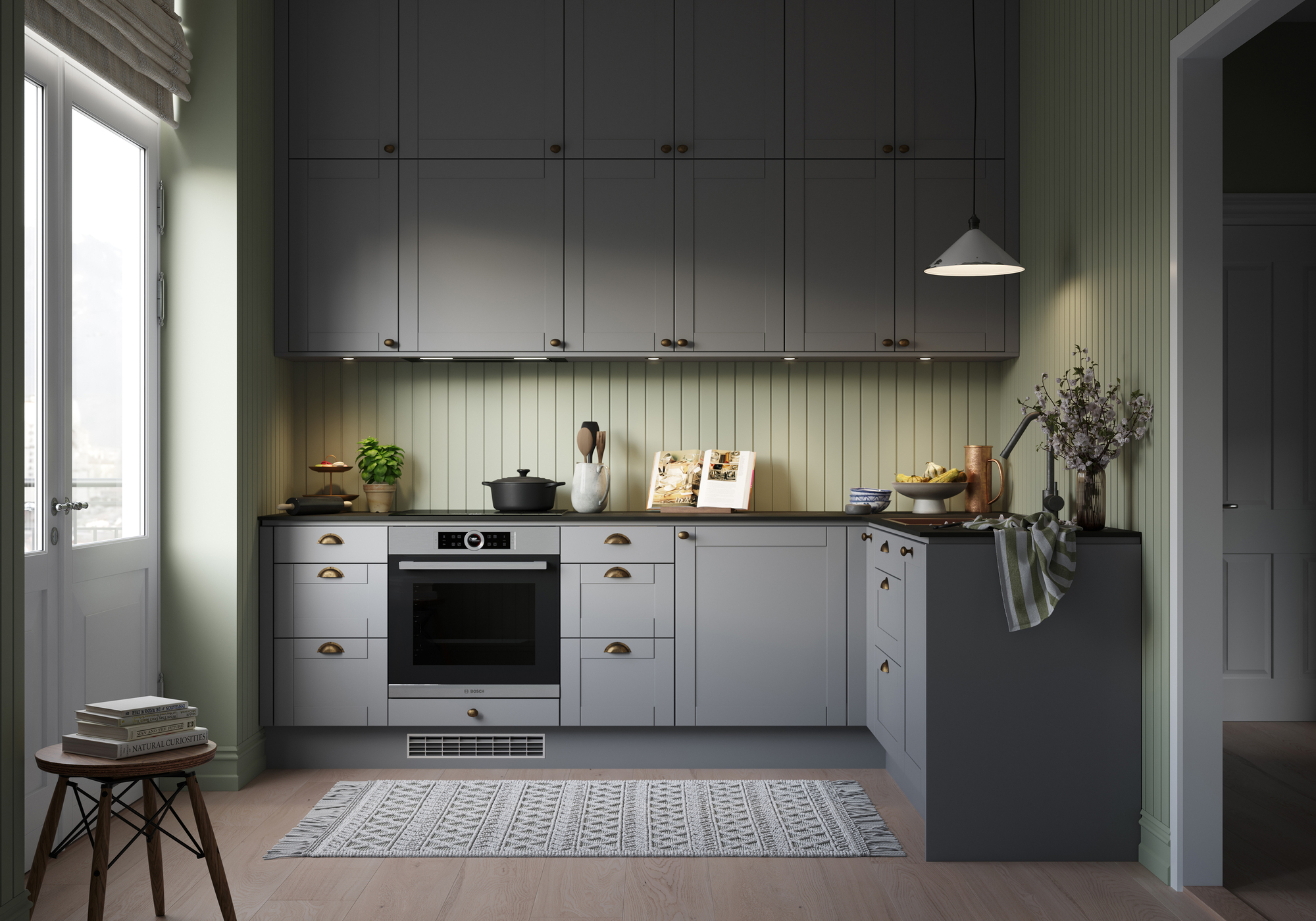 Epoq Shaker laatikon etuosa 50x26 keittiöön (teräksenharmaa)