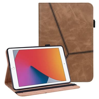 iPadille 10.2 (2021)/(2020)/(2019) Tavallinen PU-nahkainen tabletin kansi
