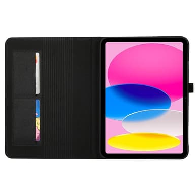 iPad 10.9 (2022) -tablettikotelon kansi kangasrakenne - musta