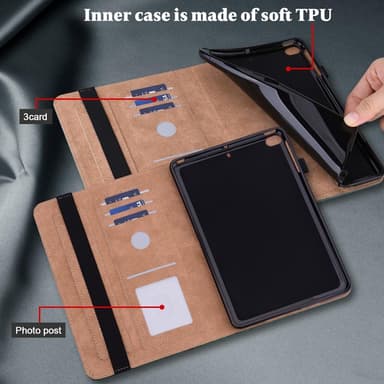 iPadille 10.2 (2021)/(2020)/(2019) Tavallinen PU-nahkainen tabletin kansi