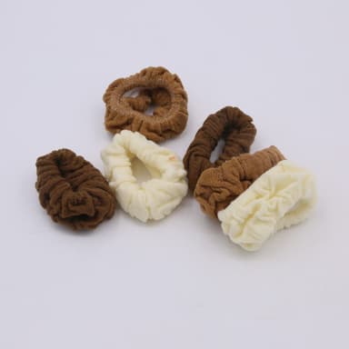 Hair Scrunchies 6-pack Monivärinen