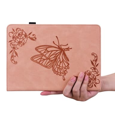 iPad 10.9 (2022) -tablettikotelon kansi Buterfly Imprinting - Vaaleanpunainen