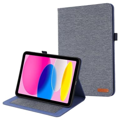 iPad 10.9 (2022) -tablettikotelon kansi kangasrakenne - sininen