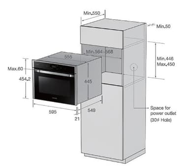Samsung Chef Collection kompaktiuuni NQ50J9530BS