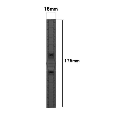 Kellon ranneke ruostumatonta terästä Musta 1.6 cm Keep B4, Huawei Watch Fit mini, Huawei Band B6, B3, TIMEX TW2T35400, TW2T35900