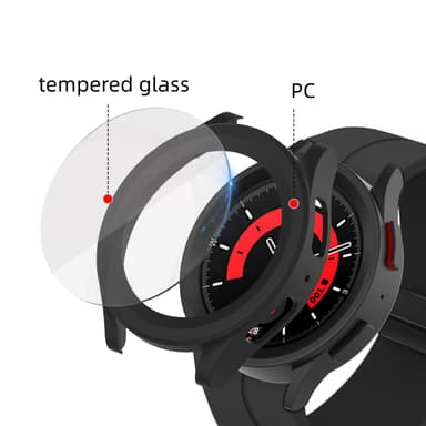 Täysi suojakotelo kellolle Läpinäkyvä Samsung Galaxy watch5 pro (45 mm)