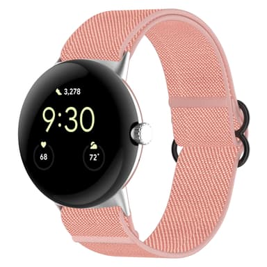 Kellon ranneke nailonia Vaaleanpunainen Google Pixel Watch