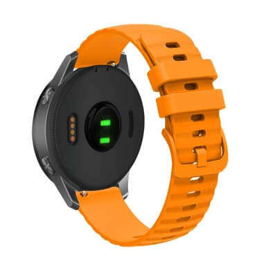 Kellon hihna silikonia Oranssi 22 mm Samsung Galaxy Watch 3 45 mm/Gear S3 Classic, Huawei watch GT Runner/GT2 Pro, Huami amazfit GTR 3, Garmin Venu 2, Fossil Gen 5 Carlyle /Julianna