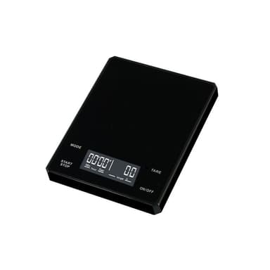 Ladattava kahvivaaka ajastimella 3 kg / 0,1 g Musta