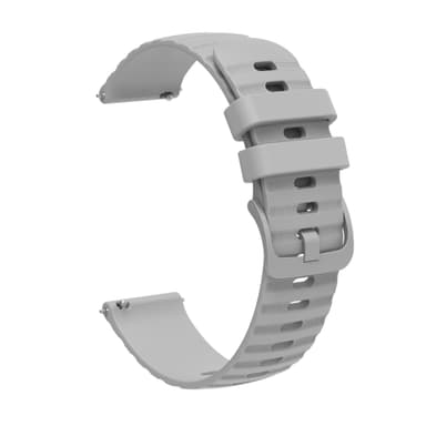 Klockarmband silikon Harmaa 22 mm Samsung Galaxy Watch 3 45 mm/Gear S3 Classic, Huawei watch GT Runner/GT2 Pro, Huami amazfit GTR 3, Garmin Venu 2, Fossil Gen 5 Carlyle /Julianna