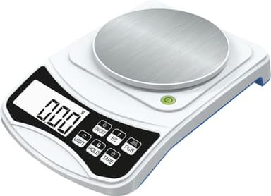 Digivaa&#39 an paristokäyttöinen 500g/0,01g Valkoinen