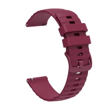 Klockarmband silikon Viininpunainen 20 mm Samsung Galaxy Watch 5/4 40mm 44mm/Gear Sport, Huawei Watch GT3 42 mm, Honor Watch SE, Huami Amazfit GTS 3,Garmin Forerunner 158/55/245/645/Venu Sq