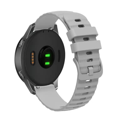 Klockarmband silikon Harmaa 22 mm Samsung Galaxy Watch 3 45 mm/Gear S3 Classic, Huawei watch GT Runner/GT2 Pro, Huami amazfit GTR 3, Garmin Venu 2, Fossil Gen 5 Carlyle /Julianna