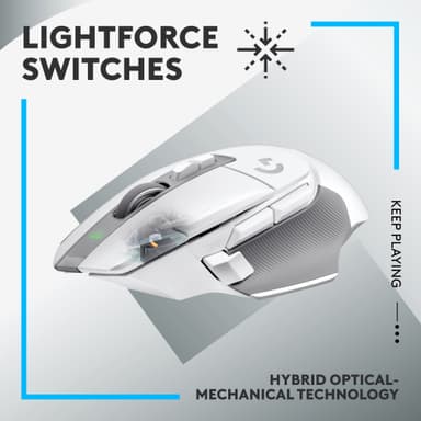 Logitech G502 X Lightspeed langaton pelihiiri (valkoinen)