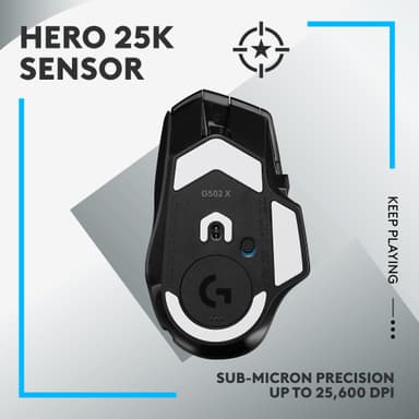 Logitech G502 X Lightspeed langaton pelihiiri (musta)