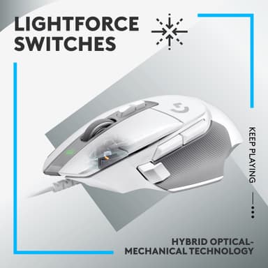 Logitech G502 X langallinen pelihiiri (valkoinen)