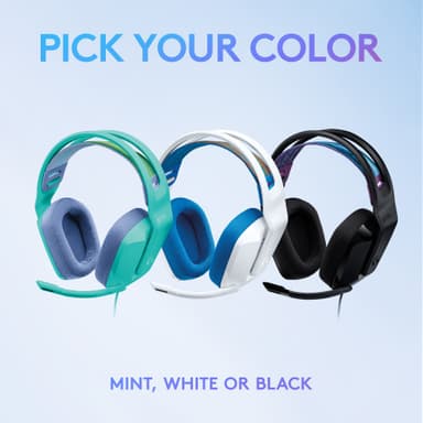 Logitech G335 pelikuulokkeet (valkoinen)