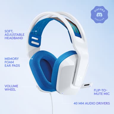Logitech G335 pelikuulokkeet (valkoinen)