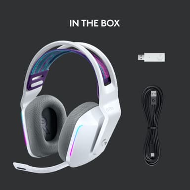 Logitech G733 Wireless Lightspeed RGB pelikuulokkeet (valkoinen)