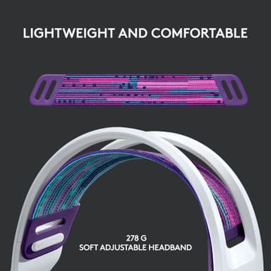 Logitech G733 Wireless Lightspeed RGB pelikuulokkeet (valkoinen)