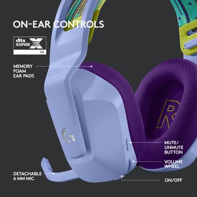 Logitech G733 Wireless Lightspeed RGB pelikuulokkeet (violetti)