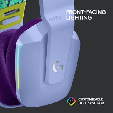 Logitech G733 Wireless Lightspeed RGB pelikuulokkeet (violetti)