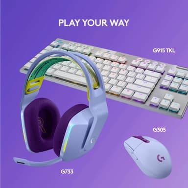 Logitech G733 Wireless Lightspeed RGB pelikuulokkeet (violetti)