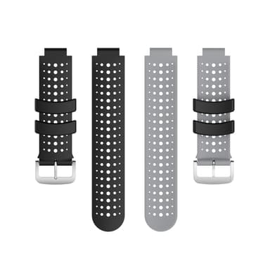 Kellon hihna silikonia Musta Garmin Forerunner 220, 230, 235, 630, 620, 735XT, Approach