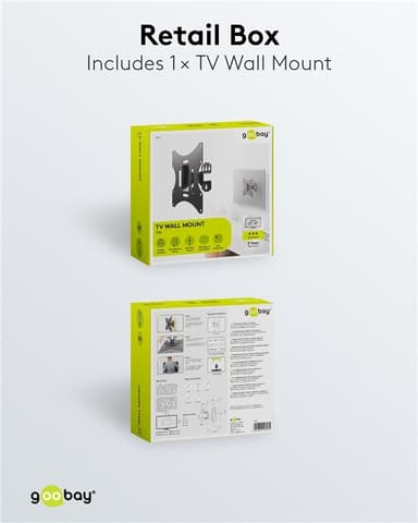 TV-seinäteline Basic kallistuksella (koko S)