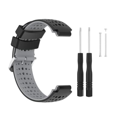 Kellon hihna silikonia Musta Garmin Forerunner 220, 230, 235, 630, 620, 735XT, Approach