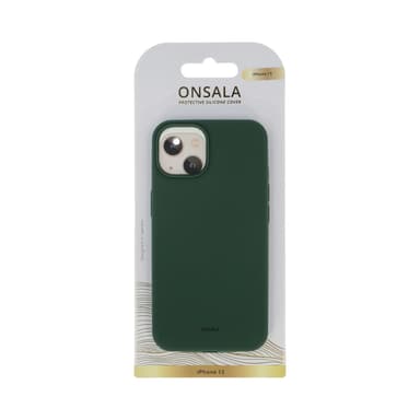 ONSALA Suojakuori Silikooni Olive Green - iPhone 13