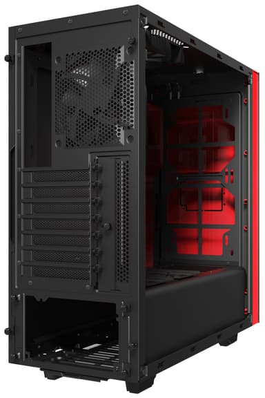 NZXT S340 PC-kotelo (musta/punainen)