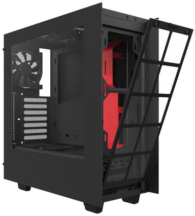 NZXT S340 PC-kotelo (musta/punainen)